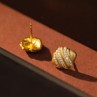 Gold Plated Croissant Earrings