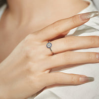 Sterling Silver Evil Eye Ring