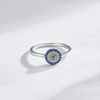 Sterling Silver Evil Eye Ring