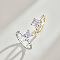 Sterling Silver Rhodium Plated Hand Cut Ring
