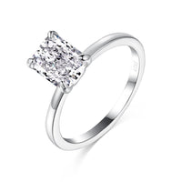 Sterling Silver Rhodium Plated Hand Cut Ring