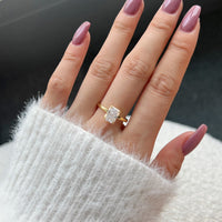 Sterling Silver Rhodium Plated Hand Cut Ring