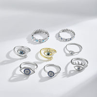 Sterling Silver Evil Eye Ring