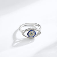 Sterling Silver Evil Eye Ring