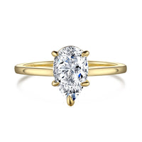 Sterling Silver Pear Shaped Cubic Zirconia Ring