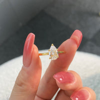 Sterling Silver Pear Shaped Cubic Zirconia Ring