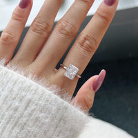 Hand Cut Cubic Zirconia Ring in Sterling Silver