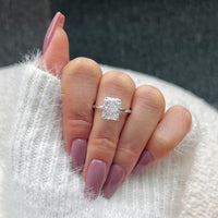 Hand Cut Cubic Zirconia Ring in Sterling Silver