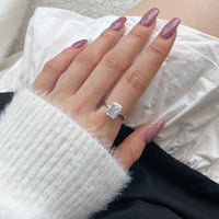 Hand Cut Cubic Zirconia Ring in Sterling Silver