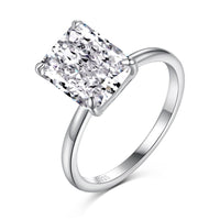 Hand Cut Cubic Zirconia Ring in Sterling Silver