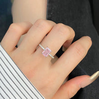 Hand Cut 8A Ice Flower Cut Ring