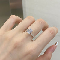 Hand Cut 8A Ice Flower Cut Ring