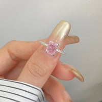 Hand Cut 8A Ice Flower Cut Ring