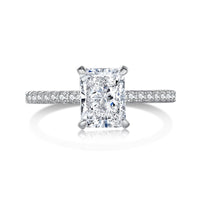 Hand Cut 8A Ice Flower Cut Ring