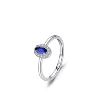 Sterling Silver Elegant Oval Cubic Zirconia Ring