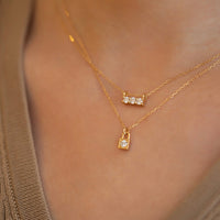 Sterling Silver Geometric Necklace