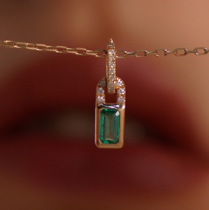 Sterling Silver Lock Pendant Necklace