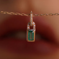 Sterling Silver Lock Pendant Necklace