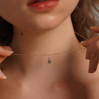 Sterling Silver Lock Pendant Necklace
