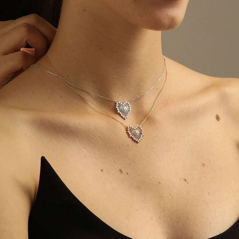 Sterling Silver Heart Pendant Necklace