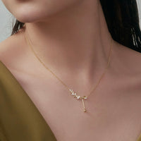 Sterling Silver Leaf Tassel Necklace