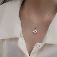 Sterling Silver Vintage Necklace with Cubic Zirconia