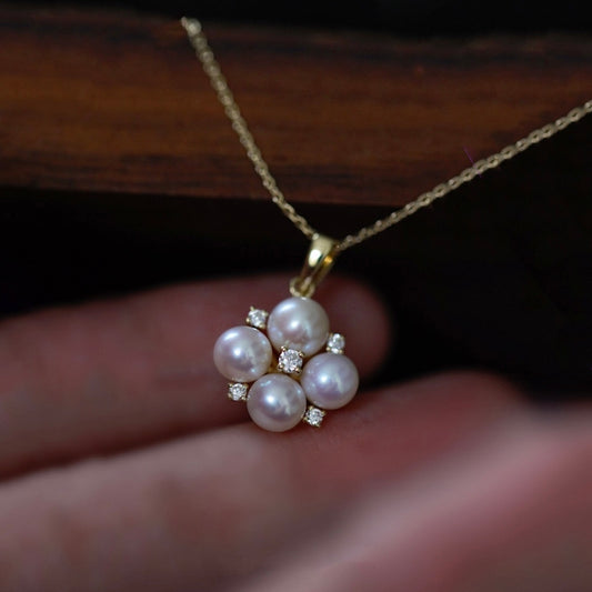 Sterling Silver Vintage Necklace with Cubic Zirconia