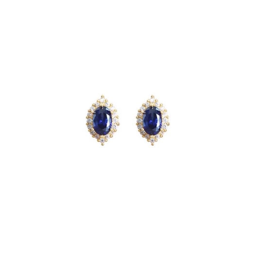 Rhodium Plated Sterling Silver Cubic Zirconia Earrings