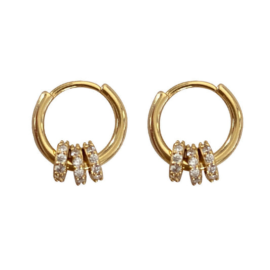 Sterling Silver Simple Round Hoop Earrings