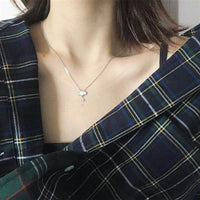 Mother Lightning Cloud Shell Necklace, 925 Sterling Silver