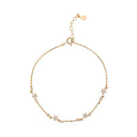 Shining Crystal Stars 925 Sterling Silver Bracelet
