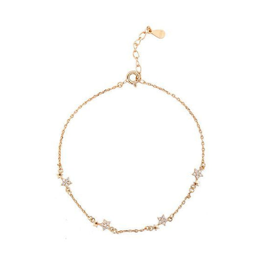 Shining CZ Stars 925 Sterling Silver Bracelet