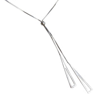 Hollow Triangle Tassel Necklace, 925 Sterling Silver