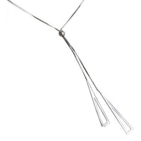Hollow Triangle Tassel Necklace, 925 Sterling Silver