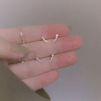 Meteor Star Crystal Sterling Silver Stud Earrings