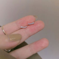 Meteor Star Crystal Sterling Silver Stud Earrings