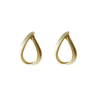 Masculine Hollow Waterdrop 925 Sterling Silver Dangling Earrings