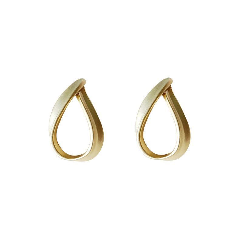 Masculine Hollow Waterdrop 925 Sterling Silver Dangling Earrings