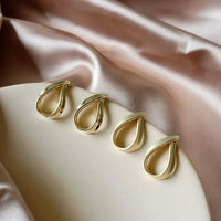 Masculine Hollow Waterdrop 925 Sterling Silver Dangling Earrings