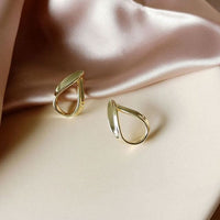 Masculine Hollow Waterdrop 925 Sterling Silver Dangling Earrings