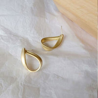 Masculine Hollow Waterdrop 925 Sterling Silver Dangling Earrings