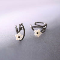 Elegant Flower Branch Non-Pierced Earrings S925 Sterling Silver