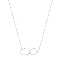 Irregular Double Circles 925 Sterling Silver Necklace