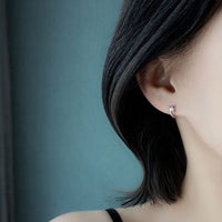 Shell Pearl Hoop Earrings in 925 Sterling Silver