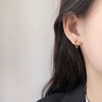 Minimalist Double Layer 925 Sterling Silver Hoop Earrings