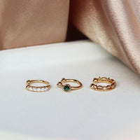 Round Crystal 925 Sterling Silver Non-Pierced Earrings