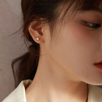 Cubic Zirconia Fish 925 Sterling Silver Stud Earrings