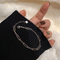 Modern Hollow Chain Sterling Silver Bracelet