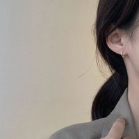 Hollow 925 Sterling Silver Hoop Earrings