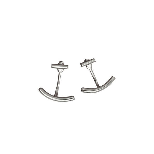 Casual Arc Stick Stud Earrings